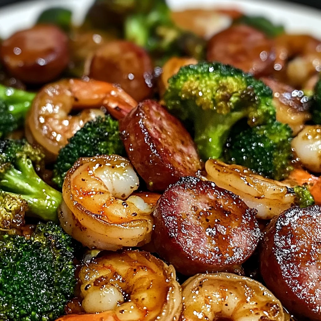 Honey Garlic Shrimp Roasted Broccoli