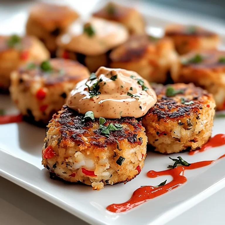 Mini Crawfish Cakes with Red Pepper Remoulade