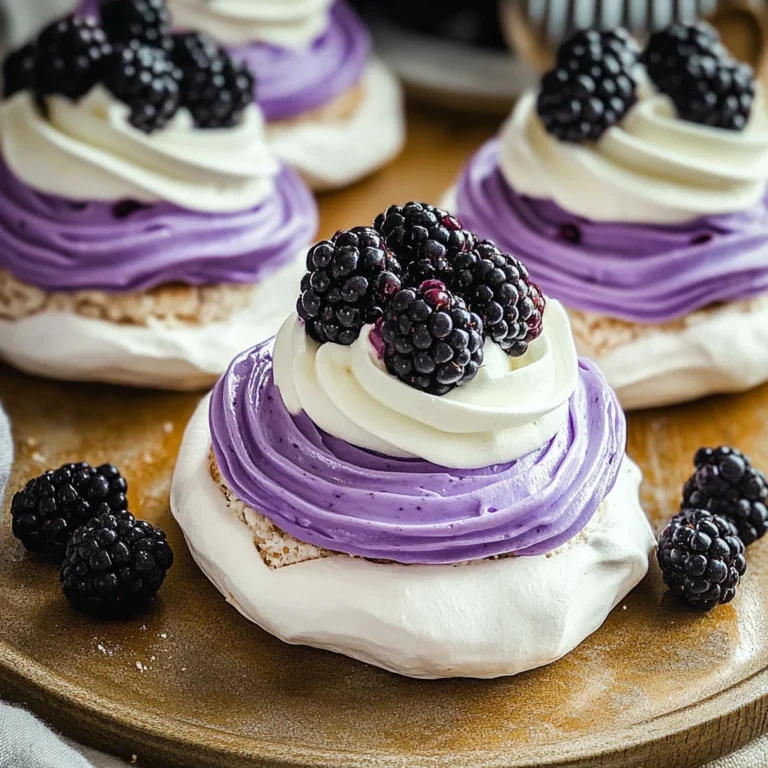 Blackberry Pavlovas