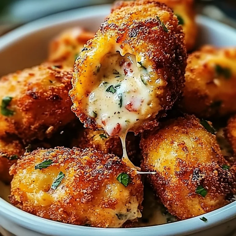 Cheesy Jalapeño Ranch Chicken Poppers with a Creamy Dip