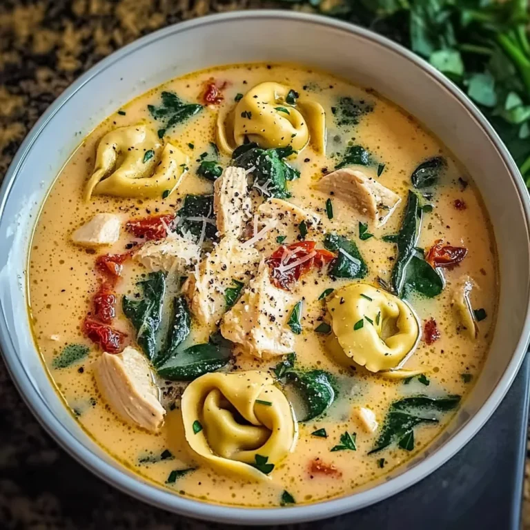 Creamy Tuscan Chicken Tortellini Soup Recipe