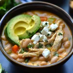 Crockpot Mediterranean White Chicken Chili