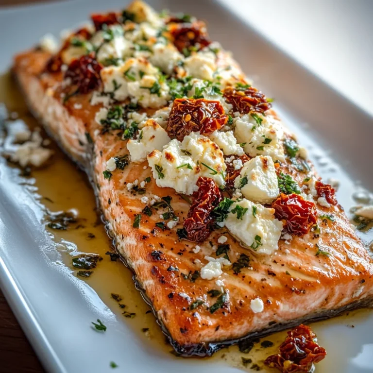 Mediterranean Baked Salmon With Feta & Sun-dried Tomatoes