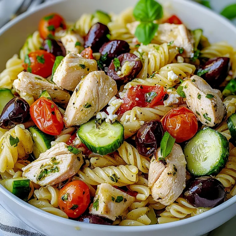 Mediterranean Chicken Pasta Salad