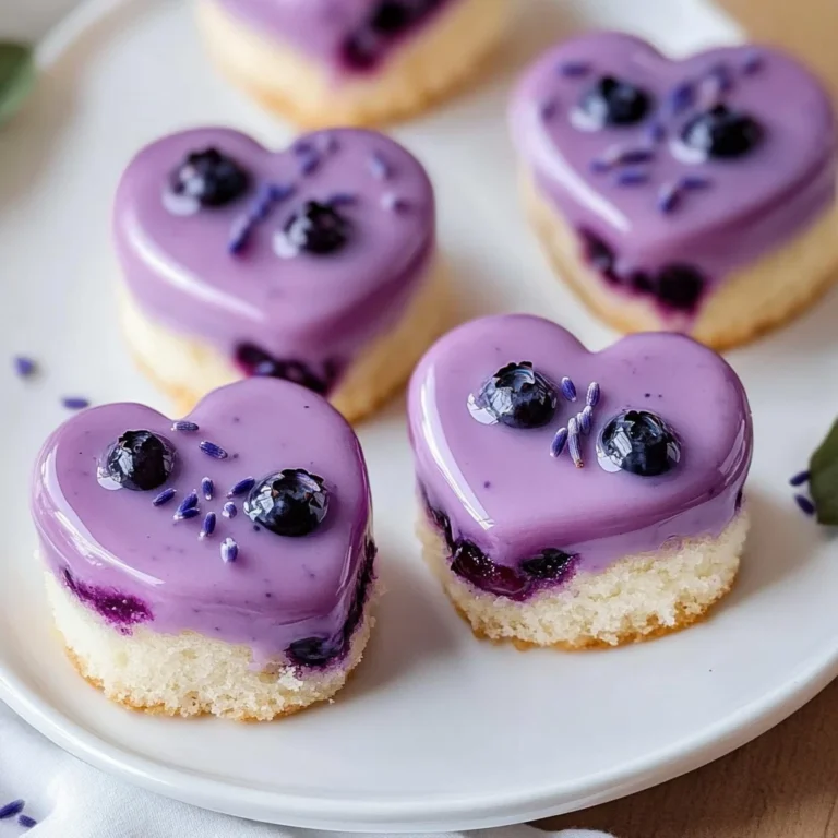 Mini Lavender Blueberry Cakes
