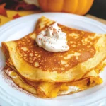 Pumpkin Crepes with Maple Cream Cheese Filling