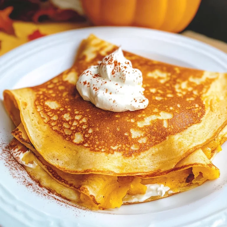 Pumpkin Crepes with Maple Cream Cheese Filling