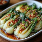 Quick Bok Choy with Ginger Chili Sauce