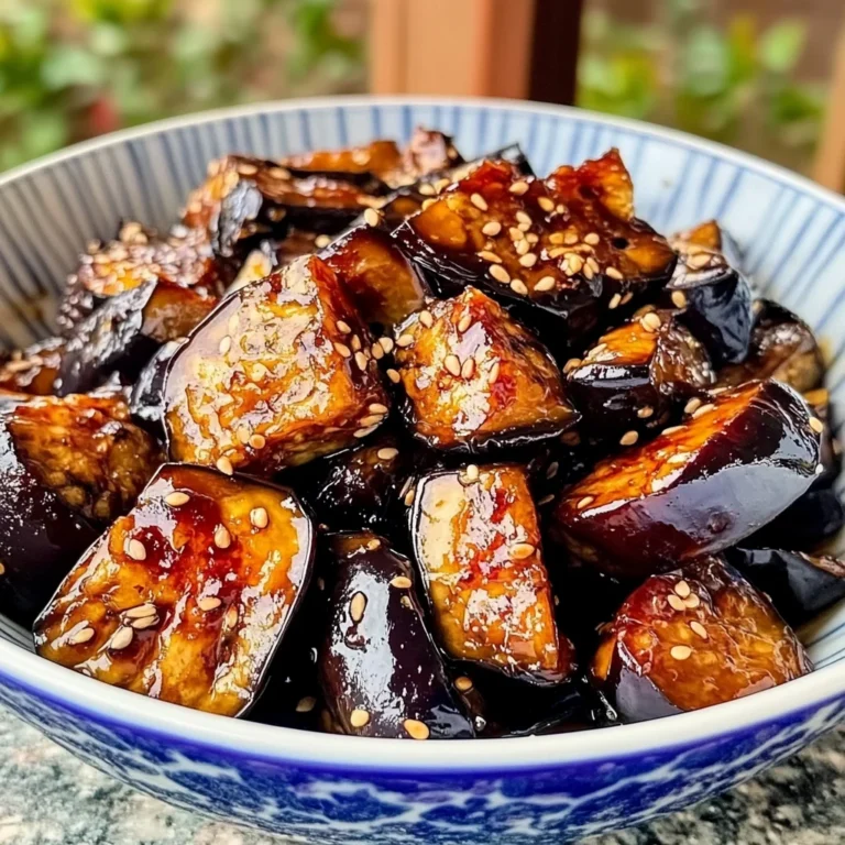 Sticky Garlic Eggplant