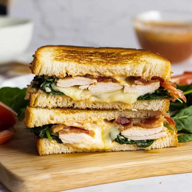Turkey Melt with Cheddar, Spinach, and Bacon