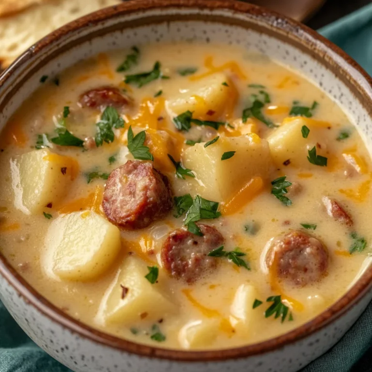 Cozy Crockpot Potato Soup with Sausage – Hearty and Delicious for Fall