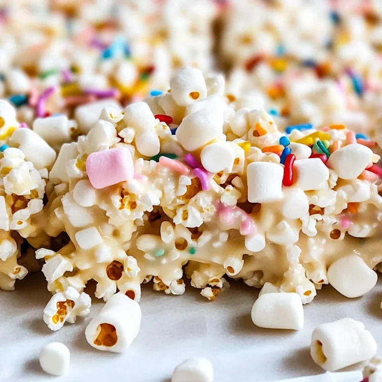Homemade Funfetti Marshmallow Popcorn Treats Recipe