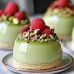Pistachio & Raspberry Cheesecake Domes