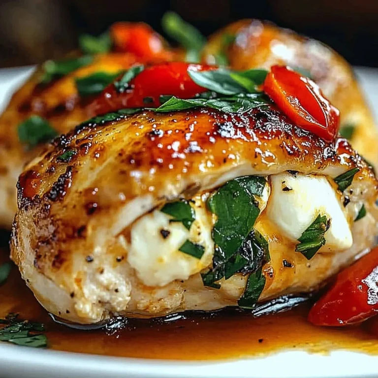 Roasted Red Pepper u0026 Mozzarella Stuffed Chicken