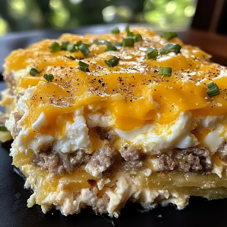 Sausage, Egg, and Cream Cheese Hashbrown Casserole