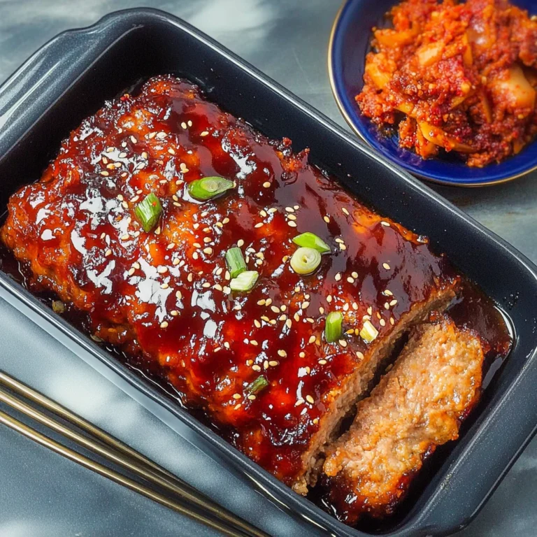 korean meatloaf with gochujang glaze